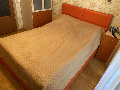 Двуспальная кровать Афродита-4 180x200 с ПМ тёмно-синий велюр velutto 26 фото покупателя 11